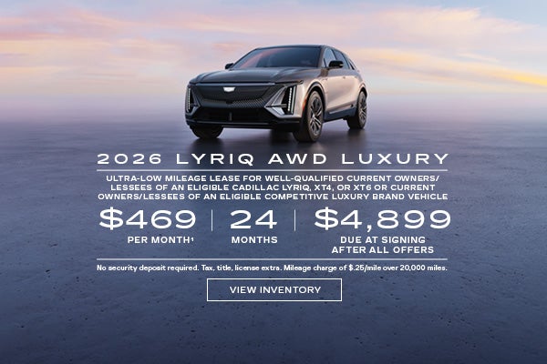 2026 LYRIQ AWD LUXURY. Ultra-low milege lease for well-qualified current owners/lessees of an eli...